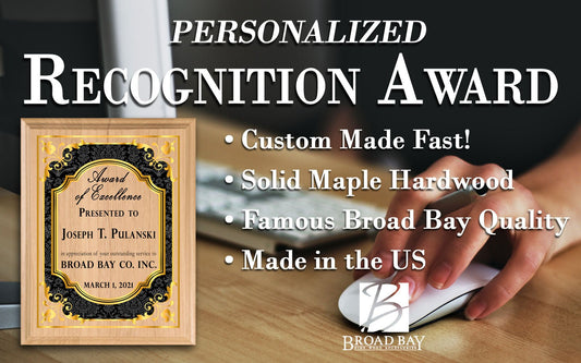 Personalized Award of Excellence Plaque – Custom Appreciation Gift