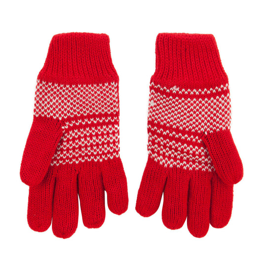 Fleur Crest Design Knit Glove