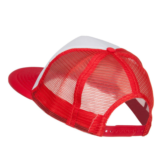 Flat Bill Trucker Snapback Cap