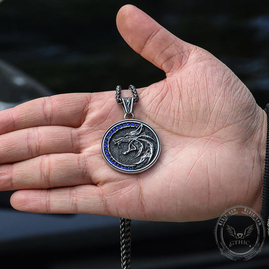 Ferocious Nordic Wolf Stainless Steel Pendant