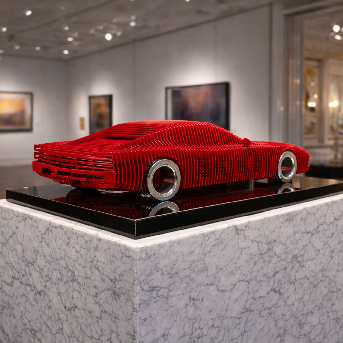 Terra Rossa Metal Car Sculpture - MT1495