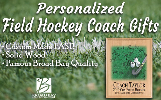 Field Hockey Coach Gift Plaque Personalized and Signable By Team