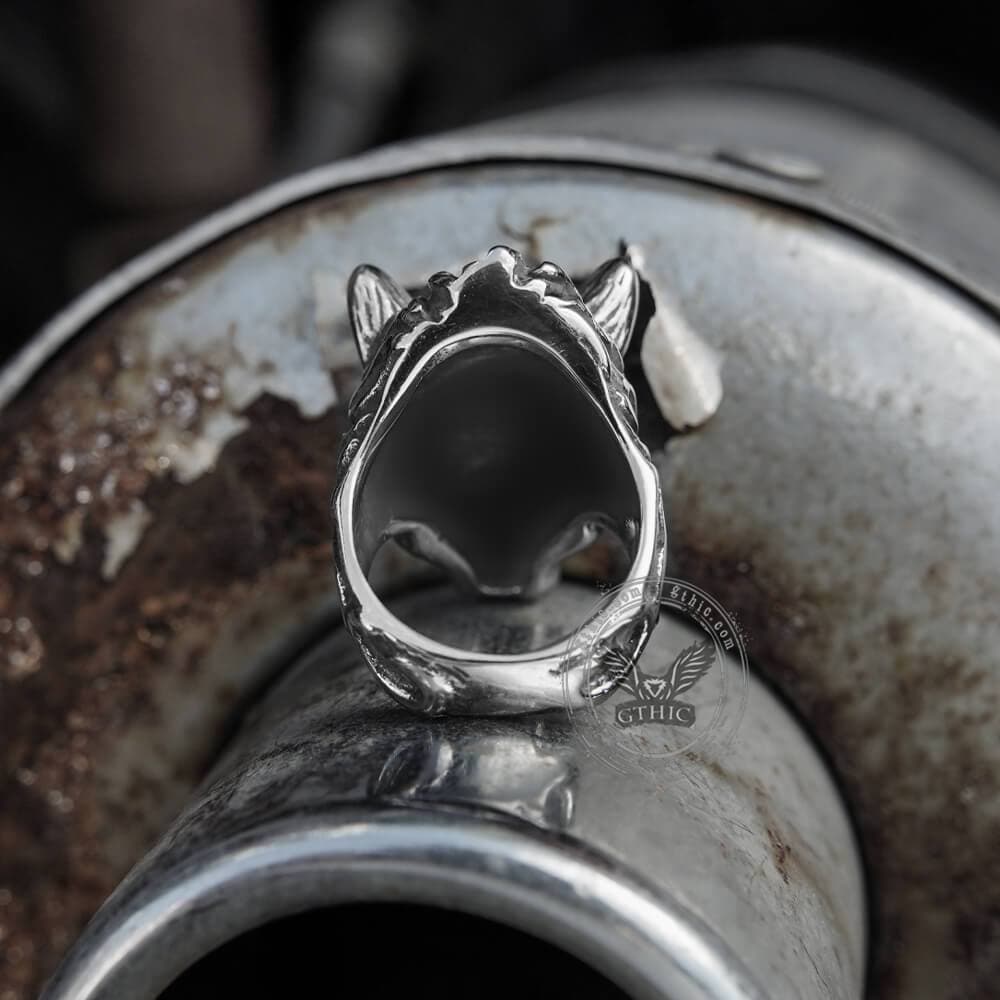 Fierce Wolf Stainless Steel Animal Ring