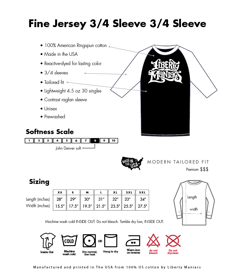 Don't Give Up The Ship 3/4 Sleeve Raglan Baseball Shirt