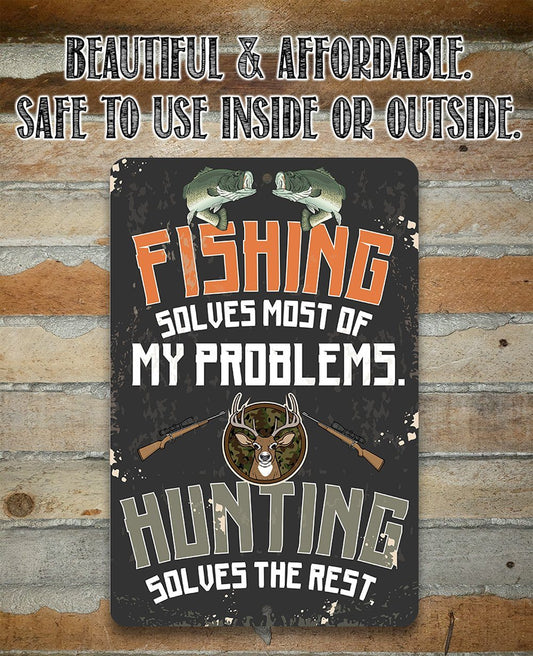 Fishing and Hunting - Metal Sign