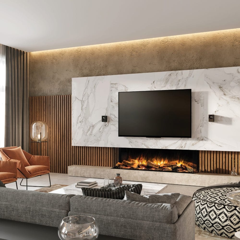 Flamerite E-FX 3-Sided Built-In/Wall-Mounted Smart Electric Fireplace