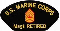 USMC E-8 MSGT RETIRED PATCH - CLEARANCE!