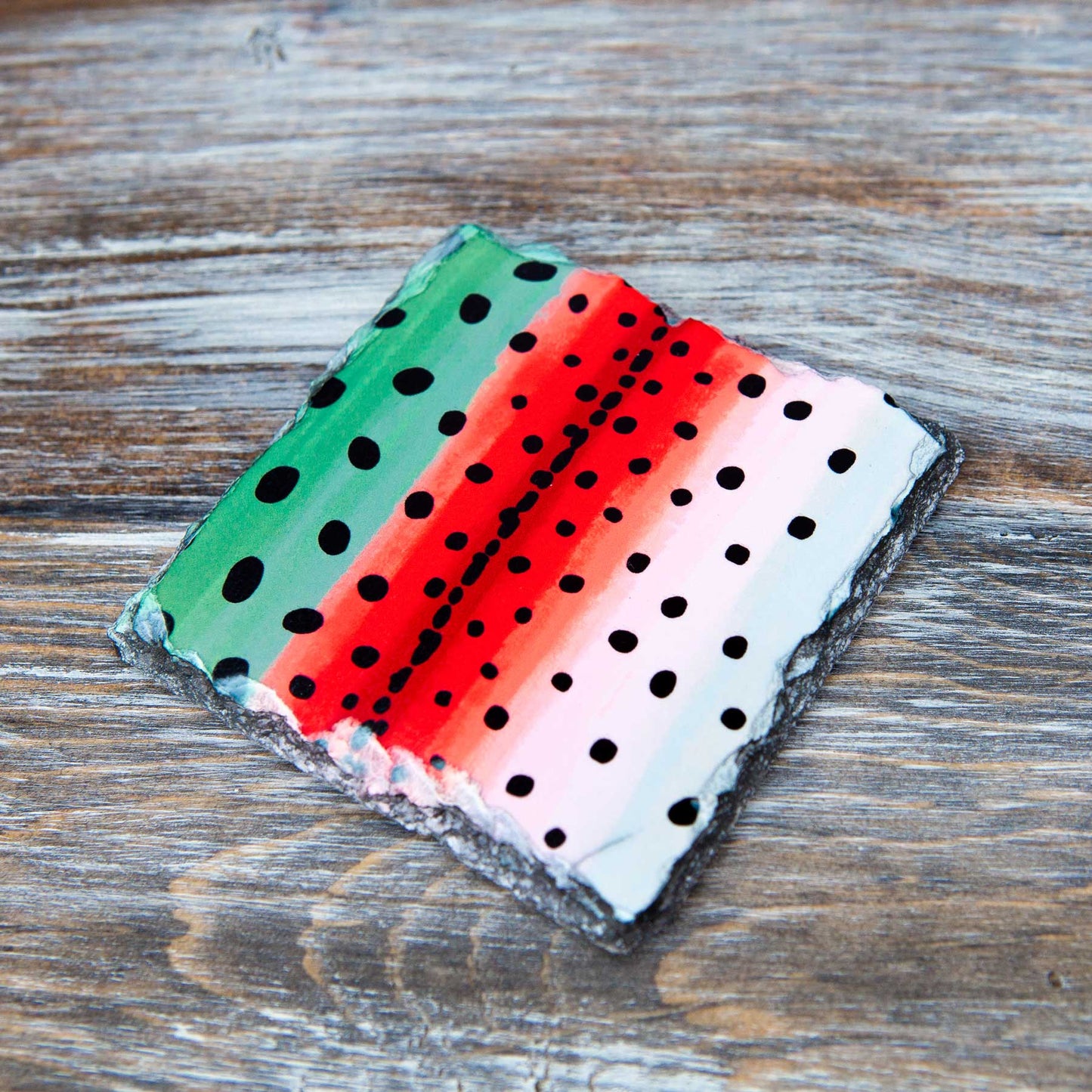 Trout Pattern Slate Coaster Sets
