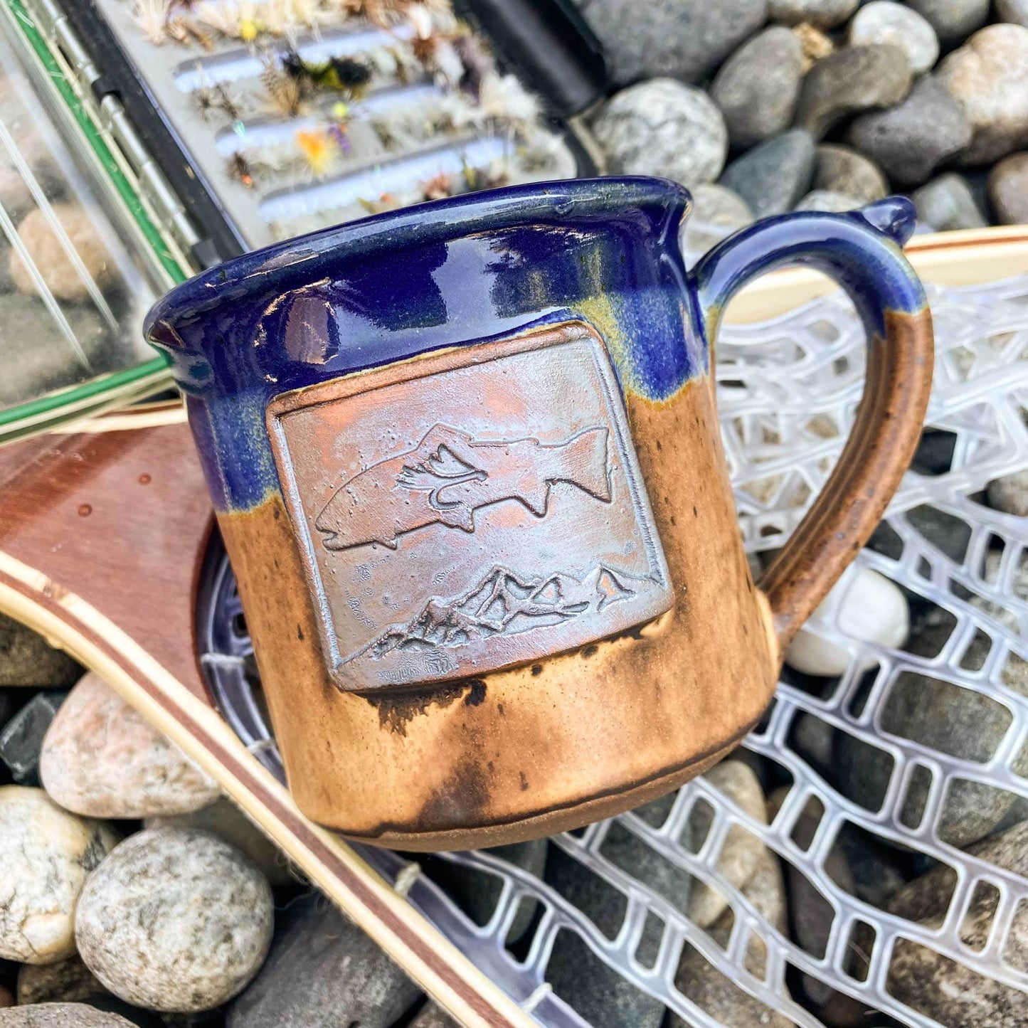 Handmade Wyoming Mountain Trout Mugs