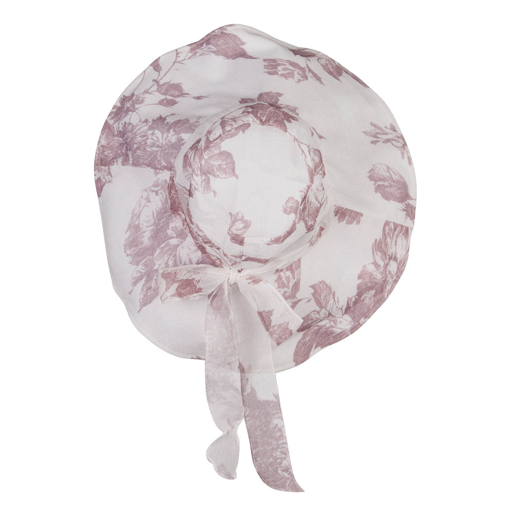 Floral Design Bow Crushable Hat