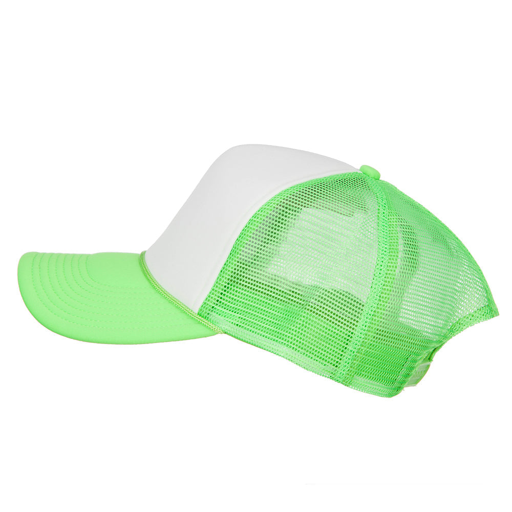 Neon Polyester Foam Front Big Size Mesh Cap