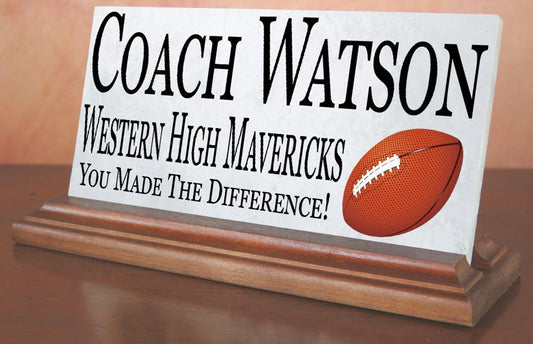 Football Coach Gift Plaque Custom Team Appreciation Award For Great Coaches