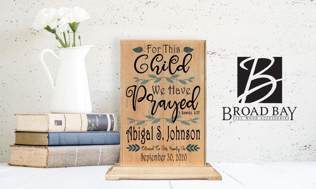 For This Child We Have Prayed Plaque