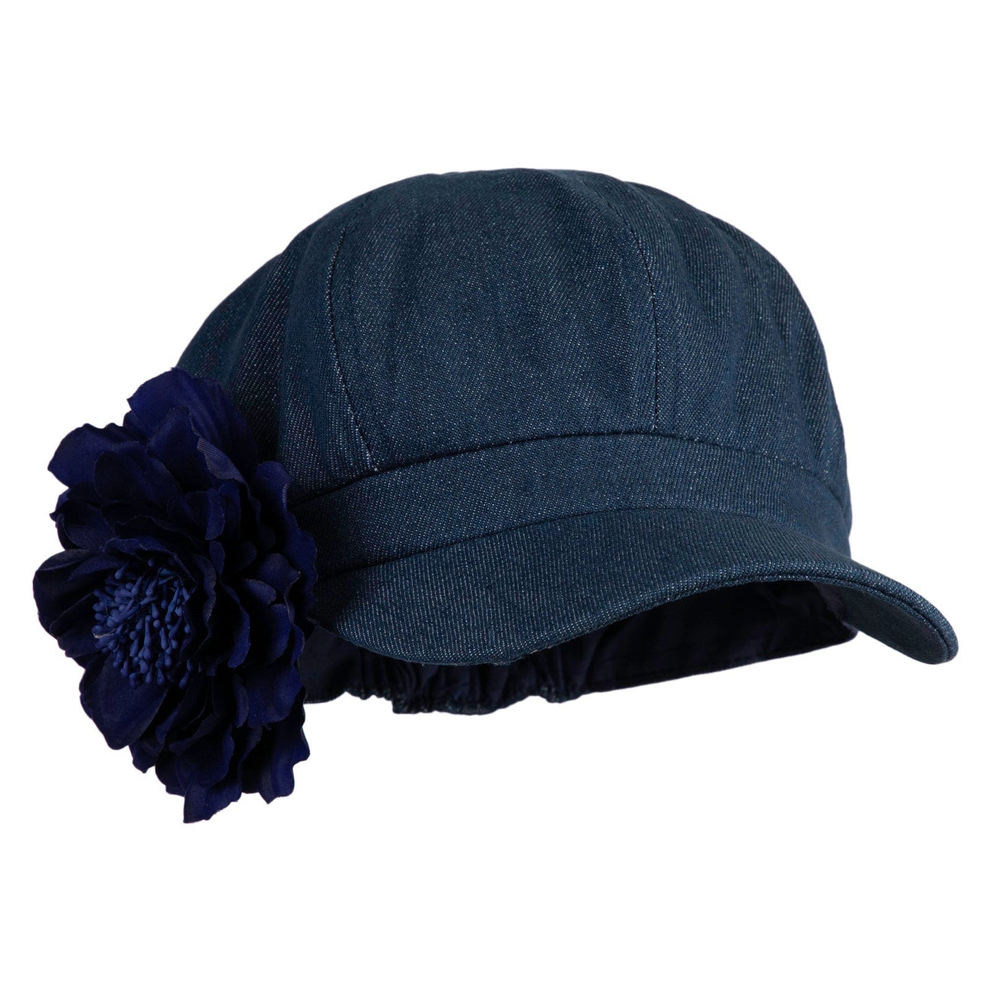 Flower Ribbon Trim Newsboy Cap