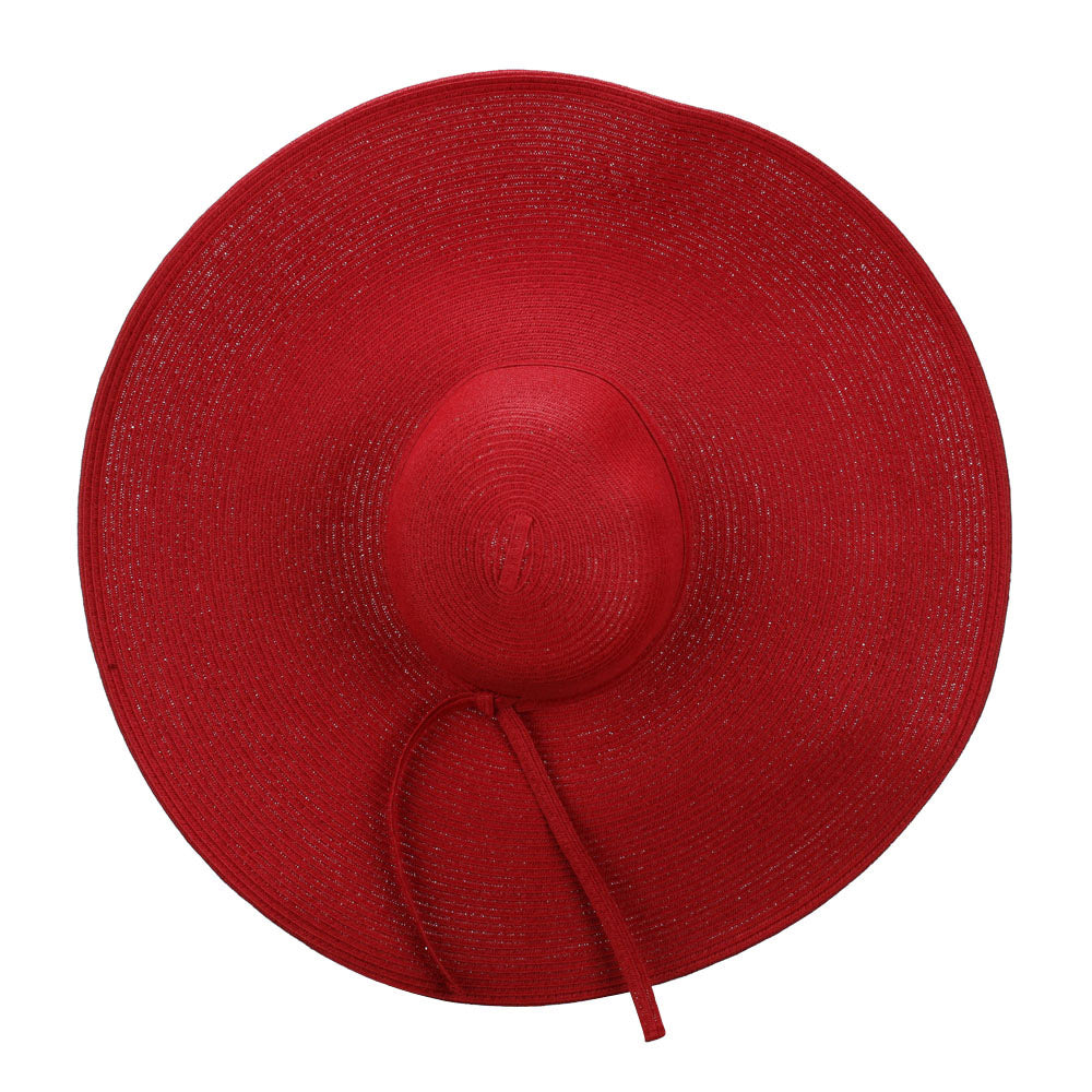 Wavy Brim Paper Braid Sun Hat