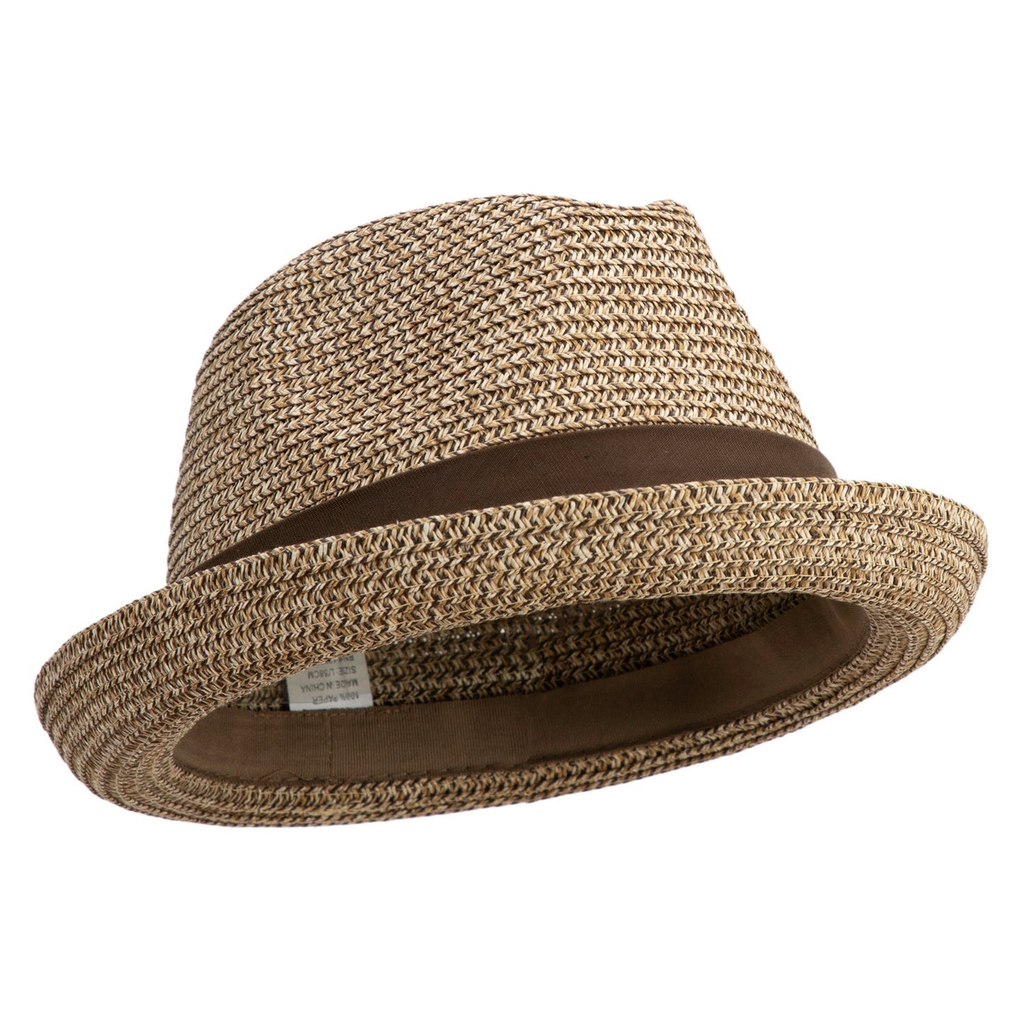 Men's Fedora with Paper Straw Braid