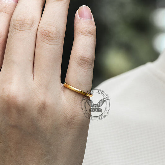 Gold-Color Titanium Engagement Ring