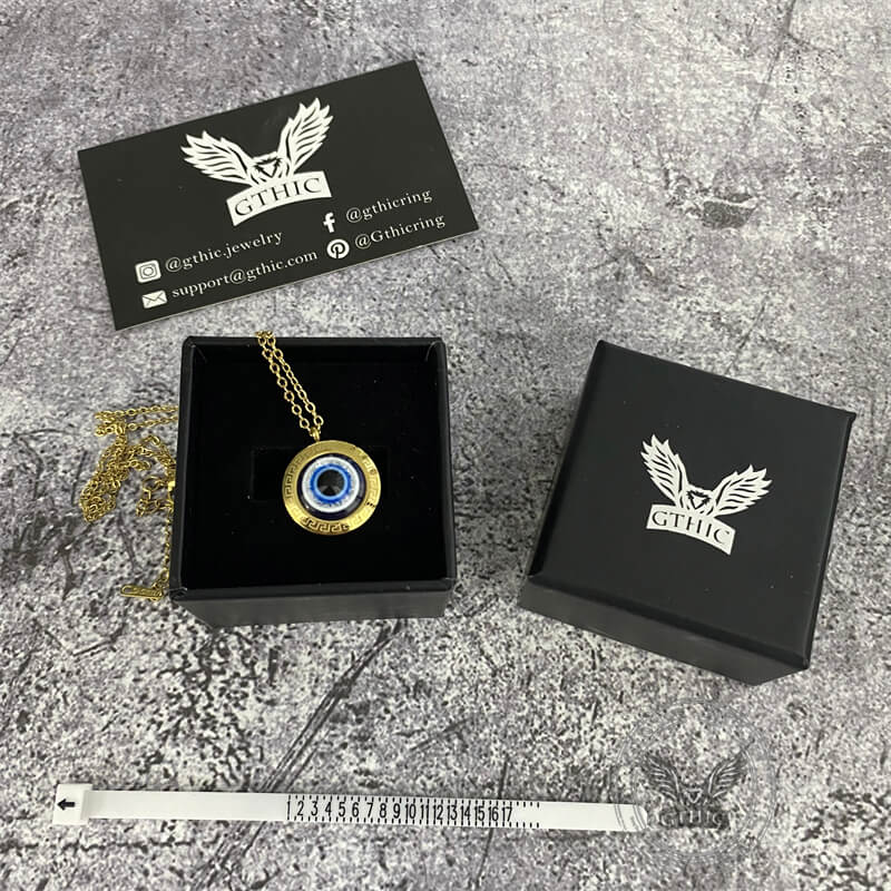 Gold Evil Eye Stainless Steel Necklace