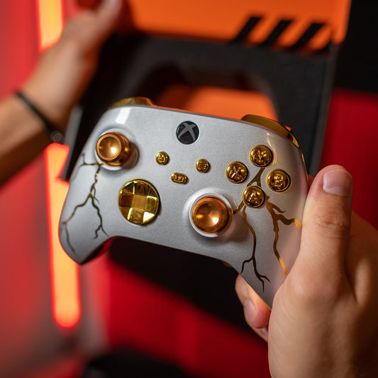 MODDEDZONE GOLD THUNDER XBOX SERIES X CUSTOM MODDED CONTROLLER