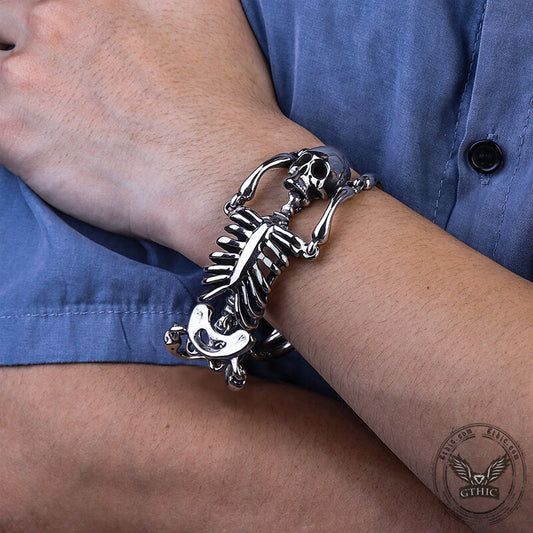 Gothic Body Skull Stainless Steel Bracelet