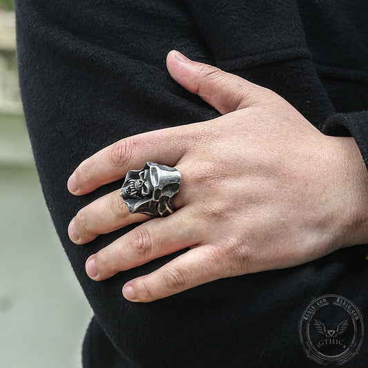 Gothic The Death Skull Stainless Steel Ring