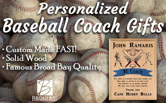 Great Baseball Coach Gift Plaque Personalized Team Appreciation Gift