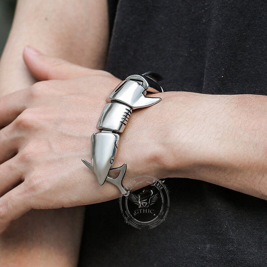 Great White Shark Stainless Steel Bracelet