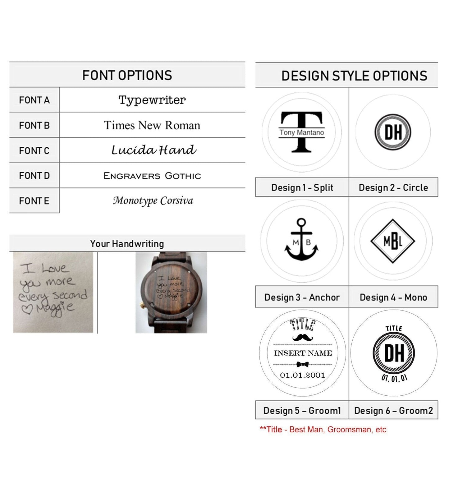 Groomsmen Set of 11 Wooden Pocket Watch | Clasico