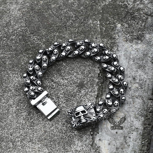 Punk Ghost Head Stainless Steel Skull Bracelet