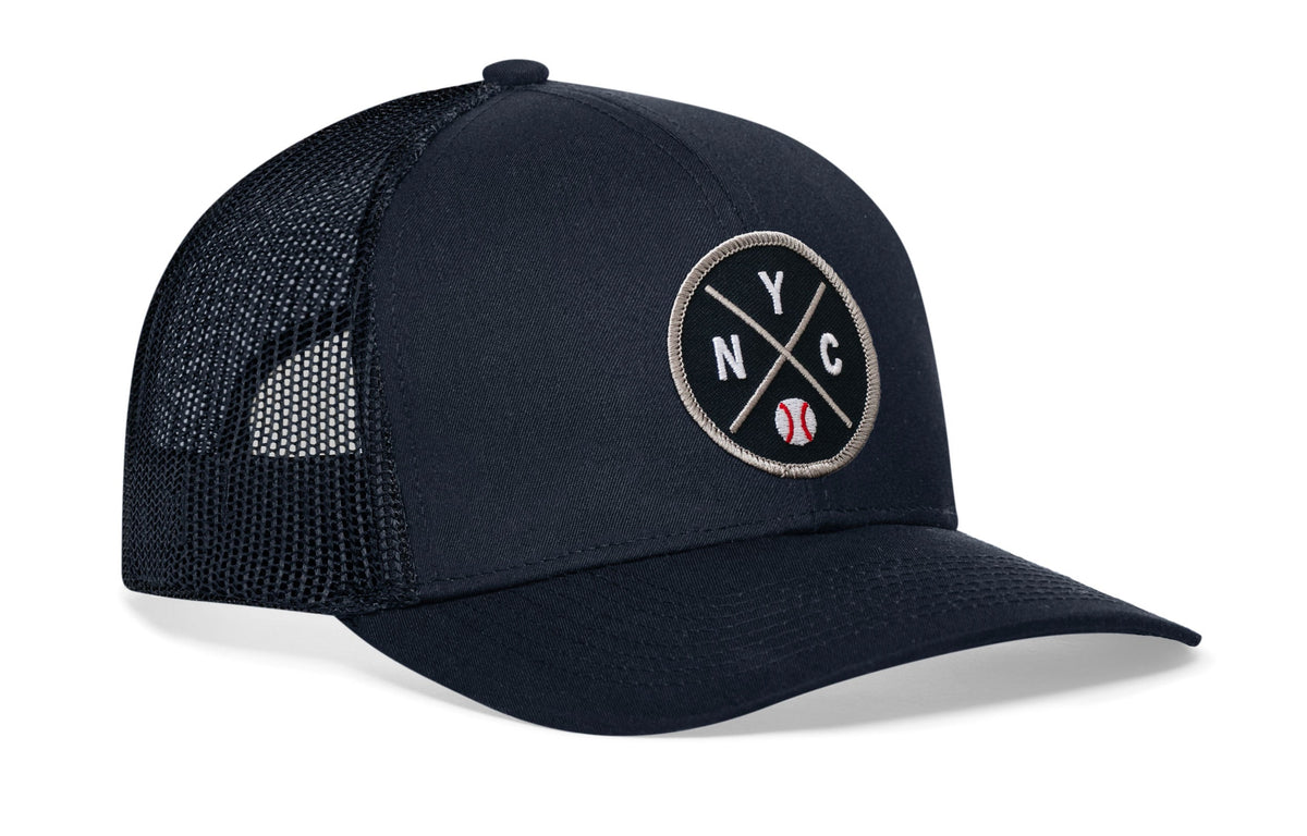 New York Baseball Trucker Hat | Navy NYC X Snapback