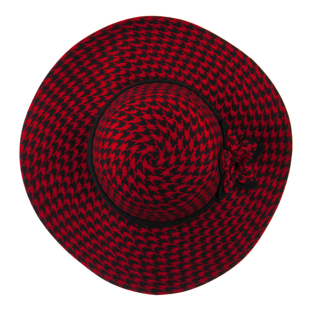 Houndstooth Wool Felt Hat