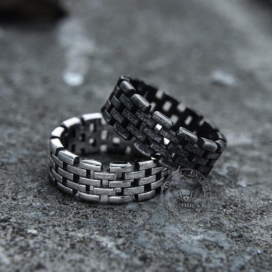 Hollow Chain Stainless Steel Ring