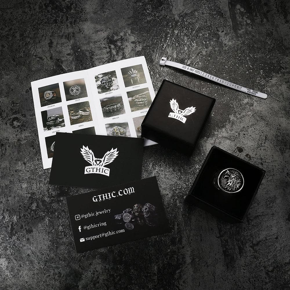 Growling Direwolf Stainless Steel Ring