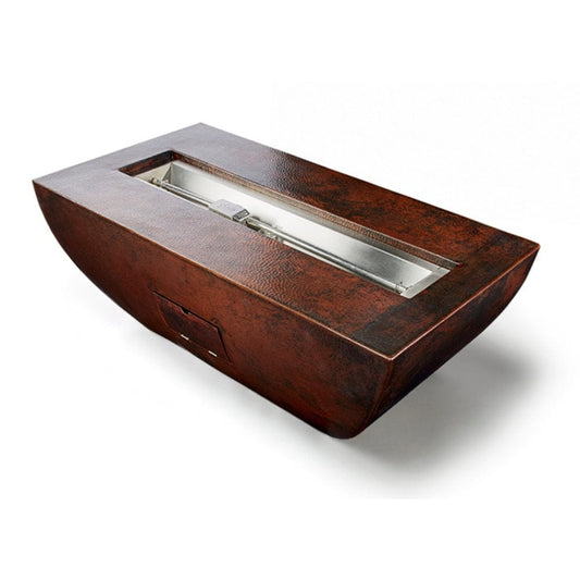 HPC 47-Inch Phoenix Rectangular Copper Gas Fire Bowl