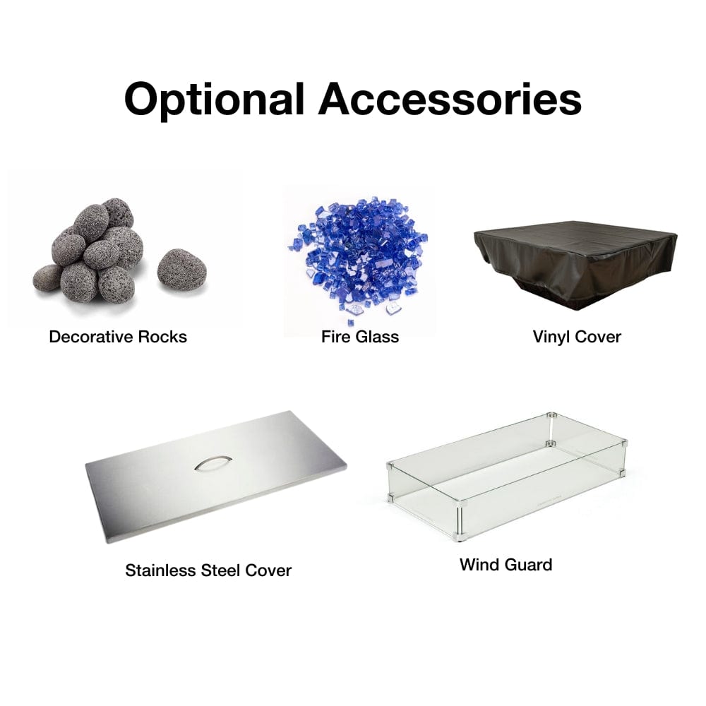 HPC Interlink Gas Fire Pit Insert with Push Button Ignition