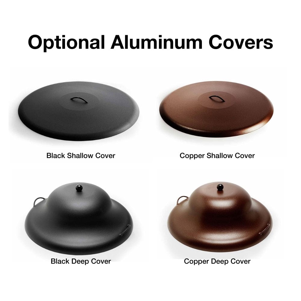 HPC Round Flat Gas Fire Pit Insert with On/Off Electronic Ignition and Standard Burner