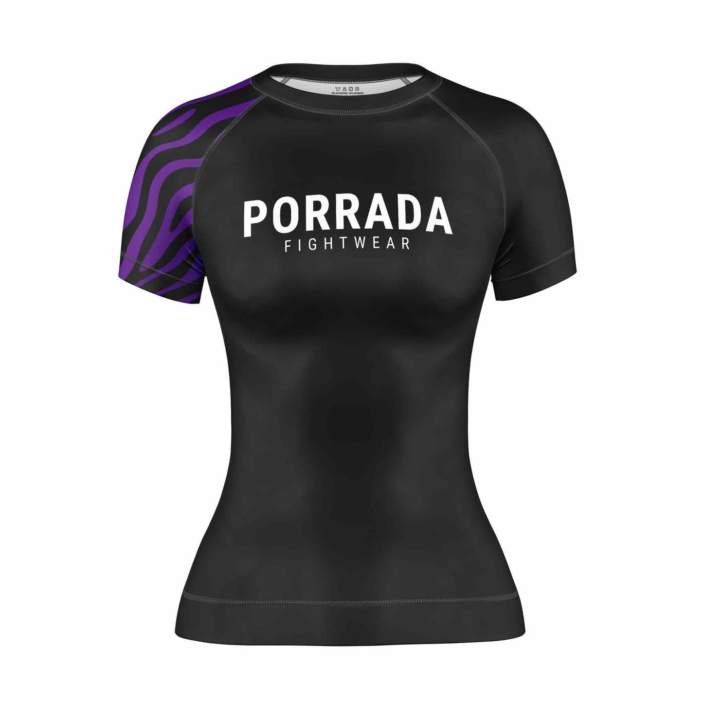 IBJJF PURPLE RANKED WOMEN SHORT SLEEVE RASH GUARD