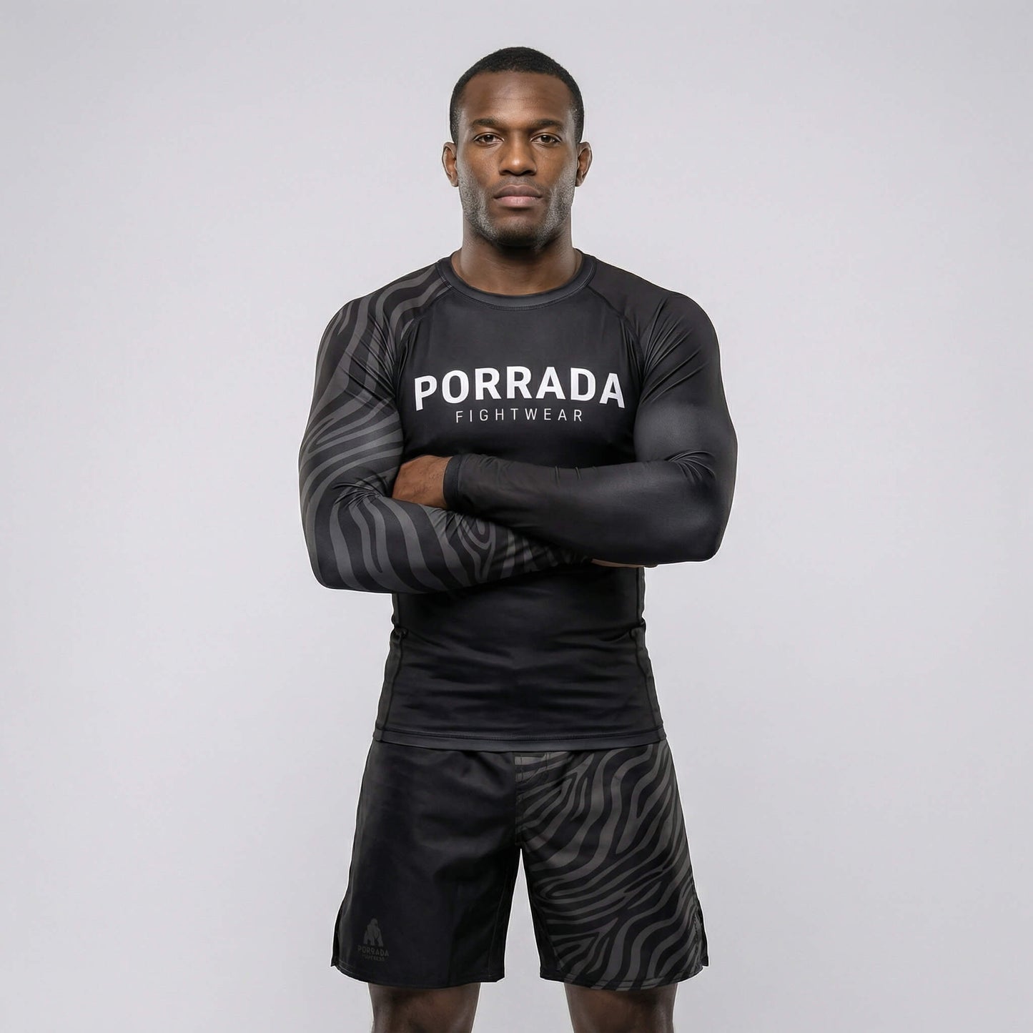 IBJJF BLACK RANKED RASH GUARD