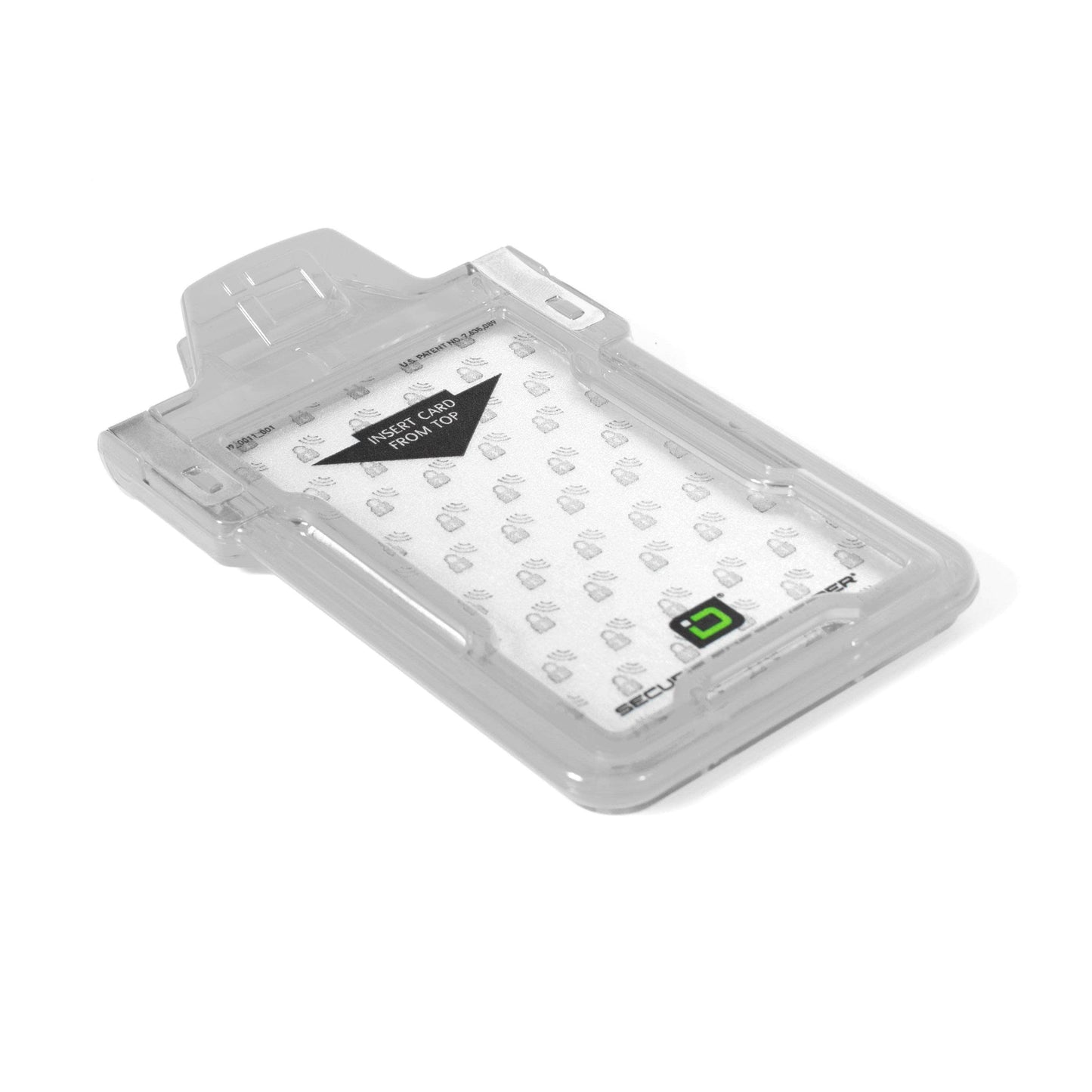 Secure Badge Holder Classic Vertical 1 ID Card Holder, and Lanyard Bundle