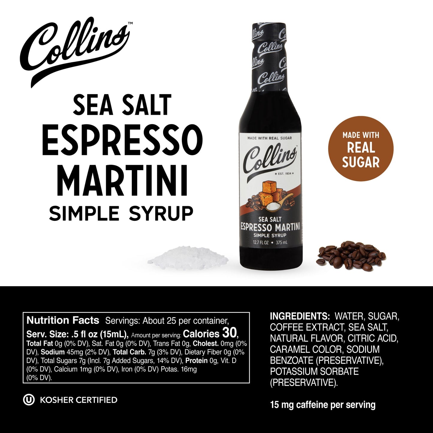 Sea Salt Espresso Martini Syrup 12.7 oz.