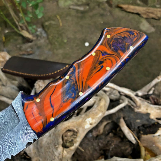 Damascus Steel Hunting Skinning Knife