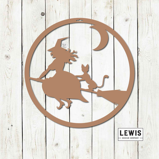 Witch Metal Sign, Witch Sign, Halloween Door Hanger, Halloween Decor, Fall Decor, Fall Wreath, Halloween Sign, Metal Art