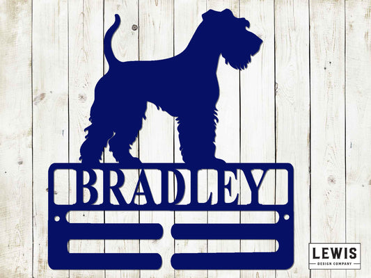 Welsh Terrier Leash Hanger with Custom Name, Metal Sign, Welsh Terrier, Custom Metal sign, Dog Lovers, Dog Sign, Dog Leash Hanger