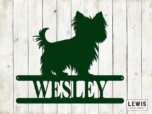 Yorkshire Terrier Wall Sign with Custom Name, Metal Sign, Yorkie Sign, Custom Metal Sign, Yorkie, Dog Lovers, Dog Sign, Custom Name Dog Sign