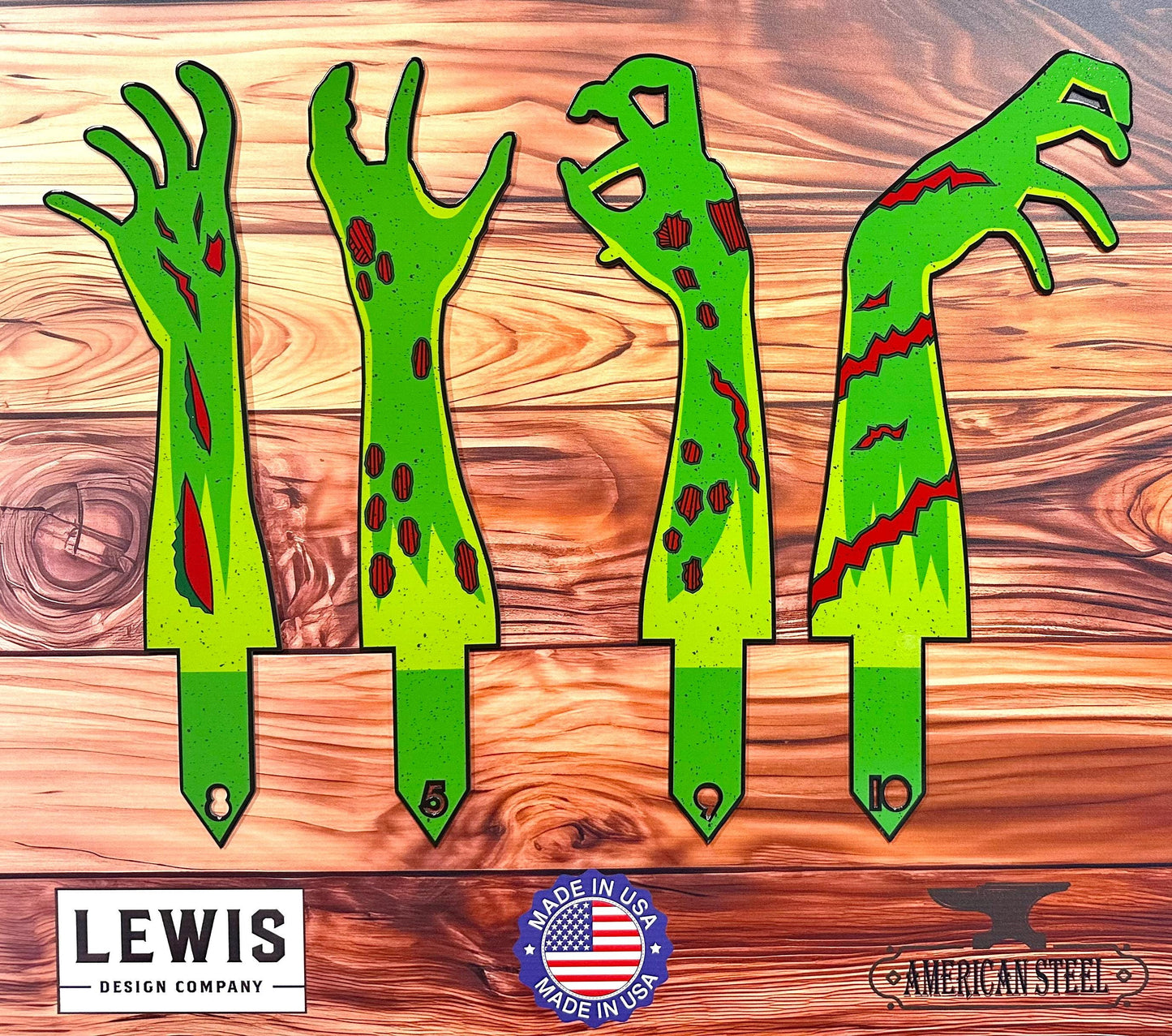 Zombie Hands Metal Yard Stake Sets, UV Printed, Zombies, Zombie Decor, Halloween Decor, Fall Decor, Halloween Sign, Zombie Decoration