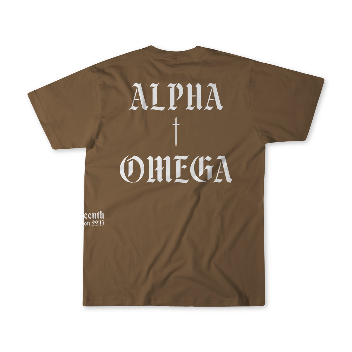 Alpha & Omega Premium Oversized Tee - Espresso
