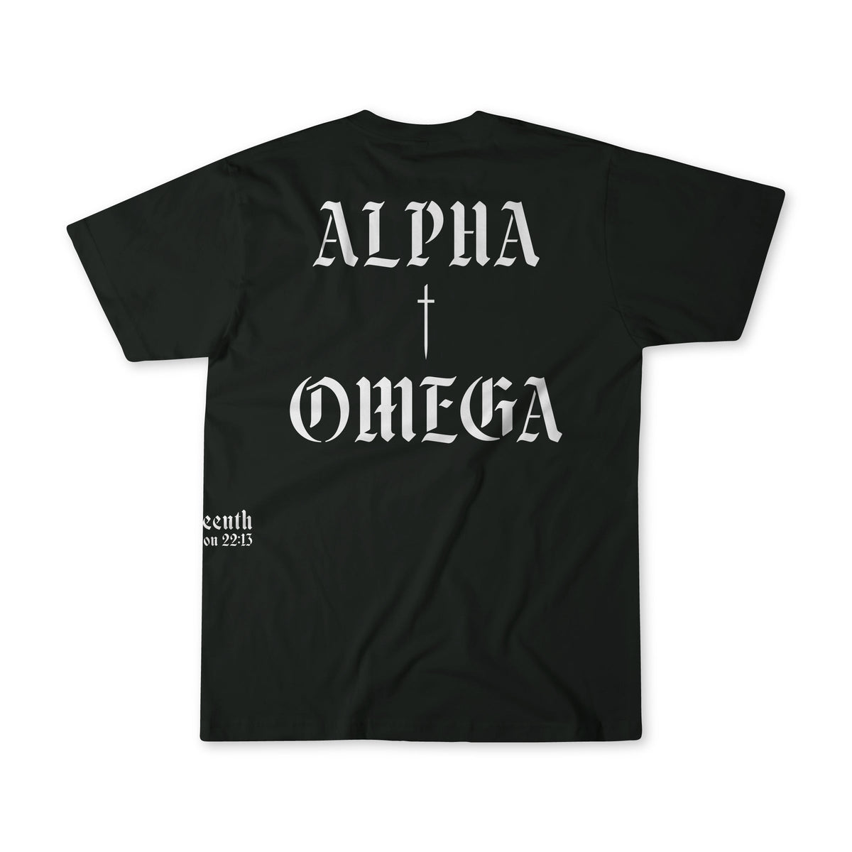 Alpha & Omega Premium Oversized Tee - Black