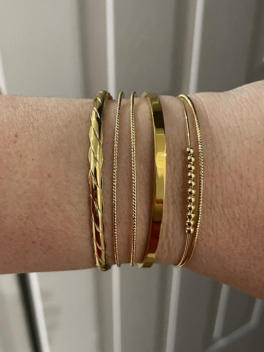 TILLY - 18K Gold Twist Cuff - Accent Bracelet