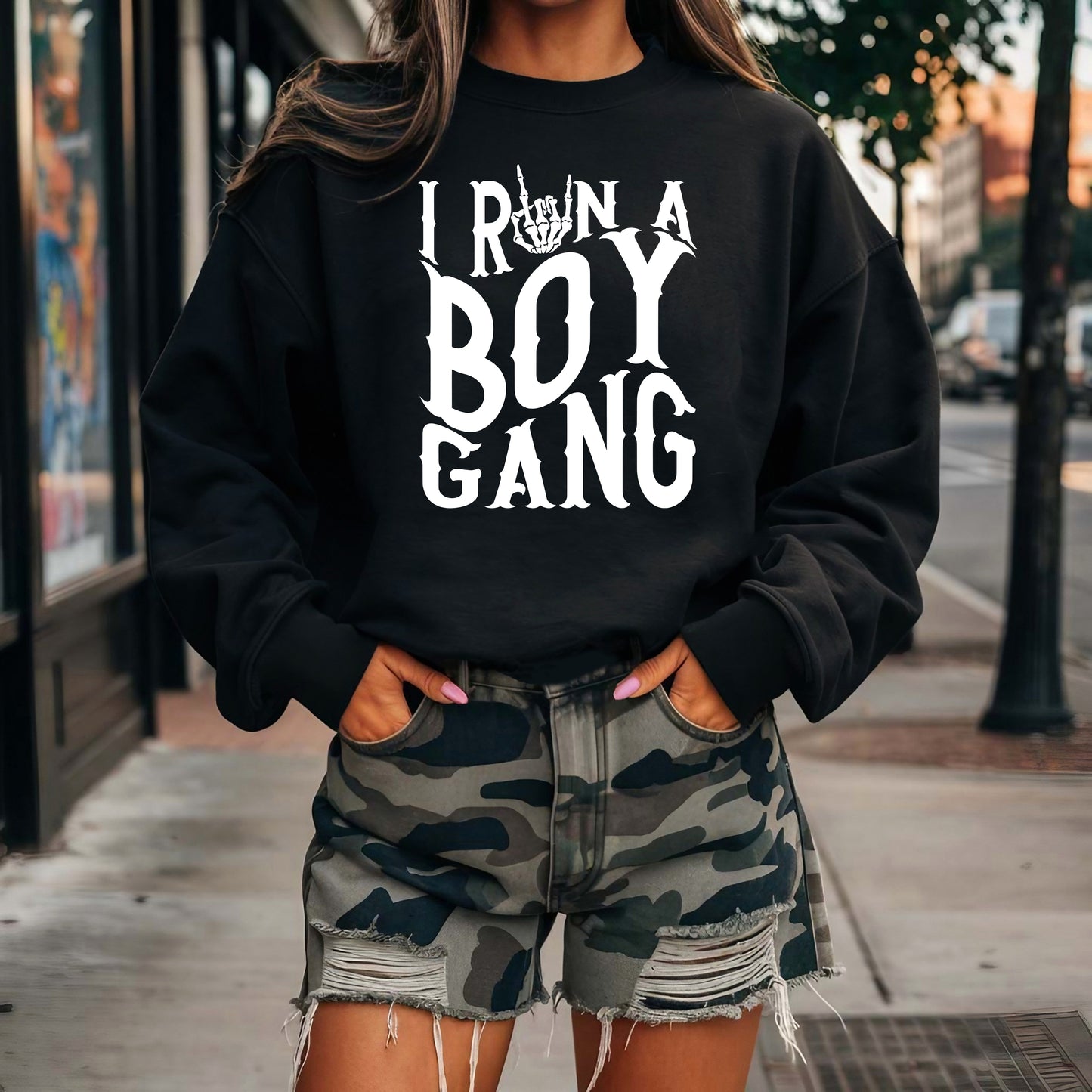 I Run A Boy Gang Crewneck Sweatshirt