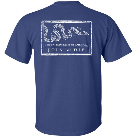 Join or Die T-Shirt - Ben Franklin Woodcut
